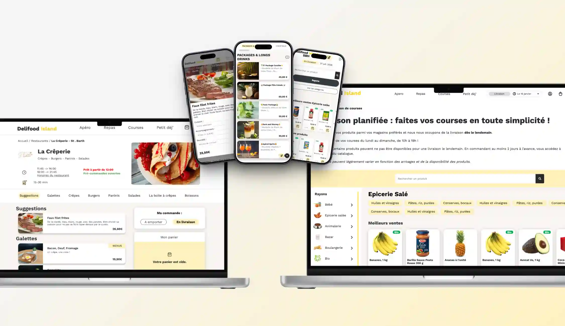 Delifood Island mockup