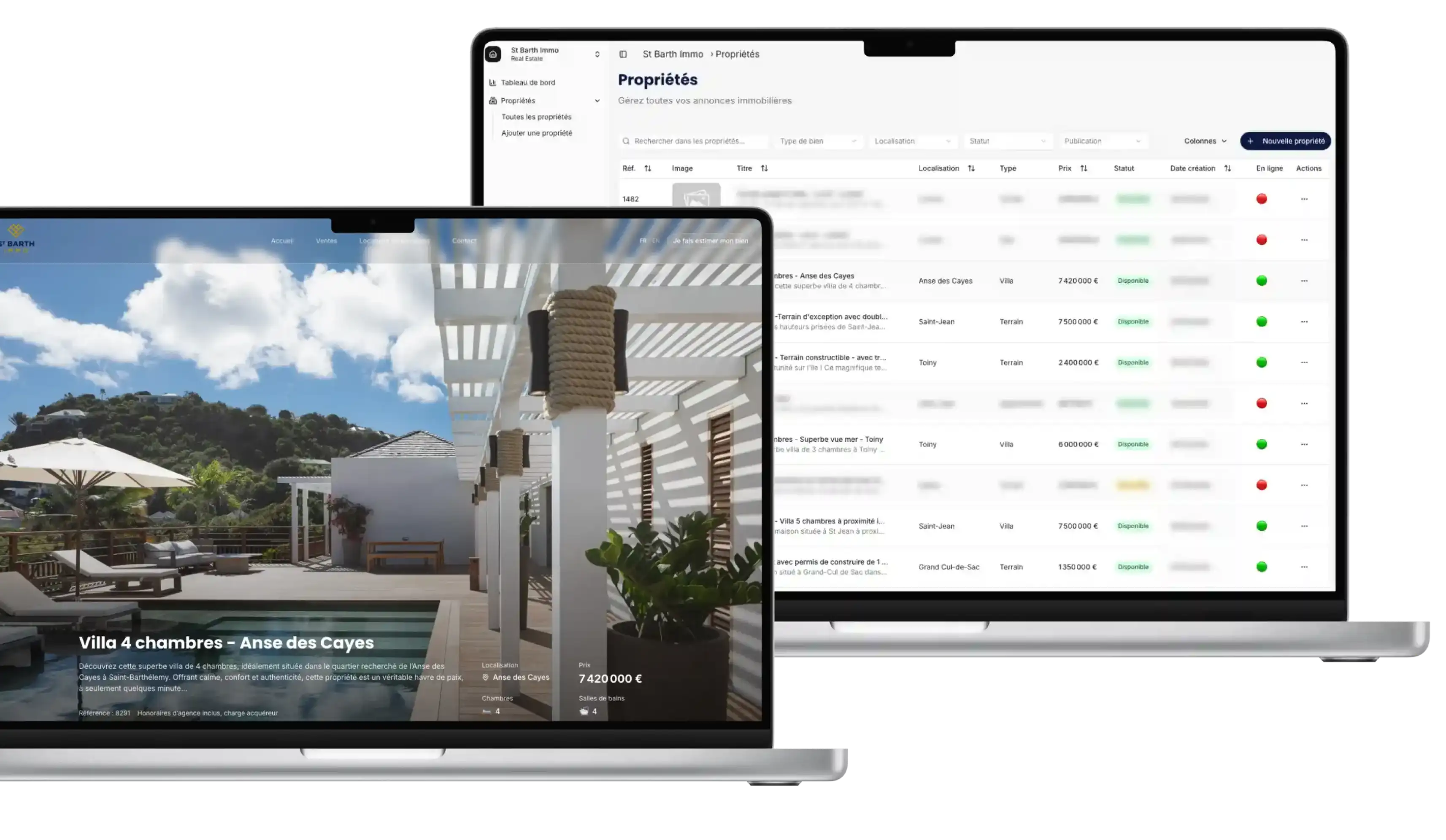 St Barth Immo mockup