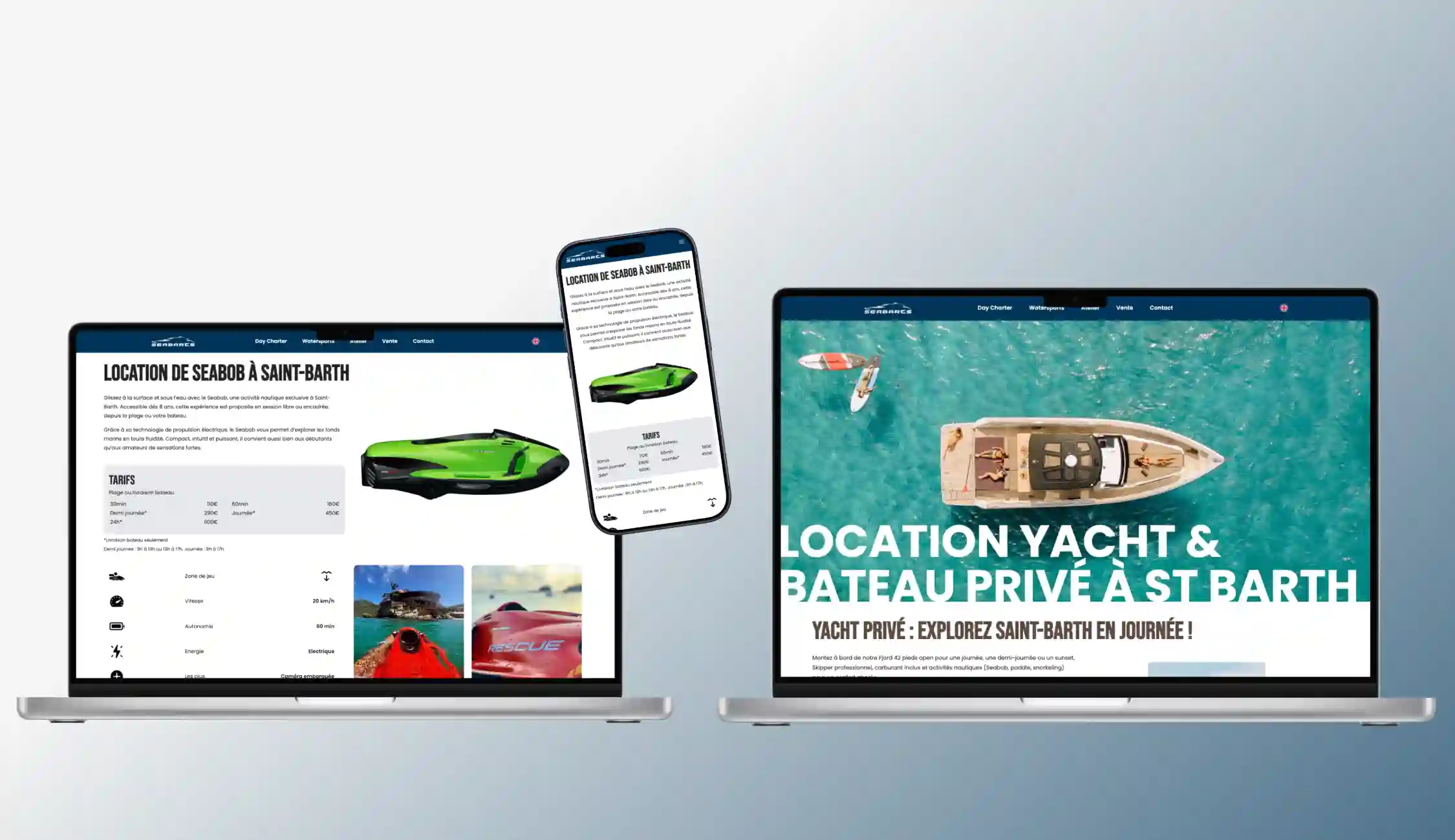 SeaBarts Watersports mockup